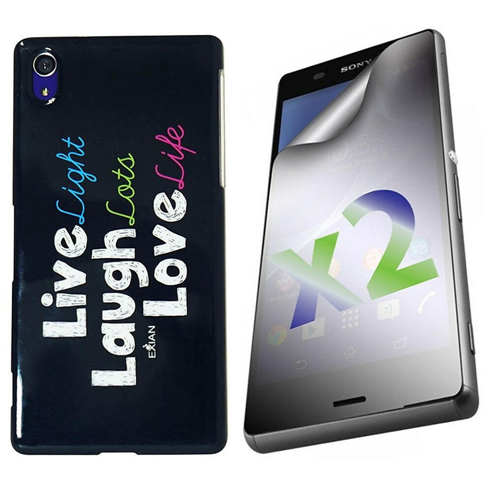 Image of Exian Case for Sony Xperia Z3 - Live Laugh Love, Multicolour