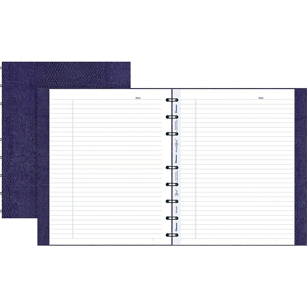 Image of Blueline MiracleBind Hardcover Notebook, 9-1/4" x 7-1/4", Purple Lizard-Like, 150 Pages