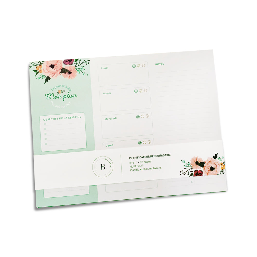 Image of Pierre Belvedere Desk Pad - 8" x 11" - Flowers