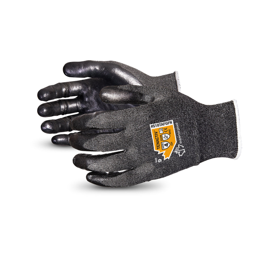 Image of Superior Gloves TenActiv 18-Gauge Gloves with Foam Nitrile Palms - Size 9