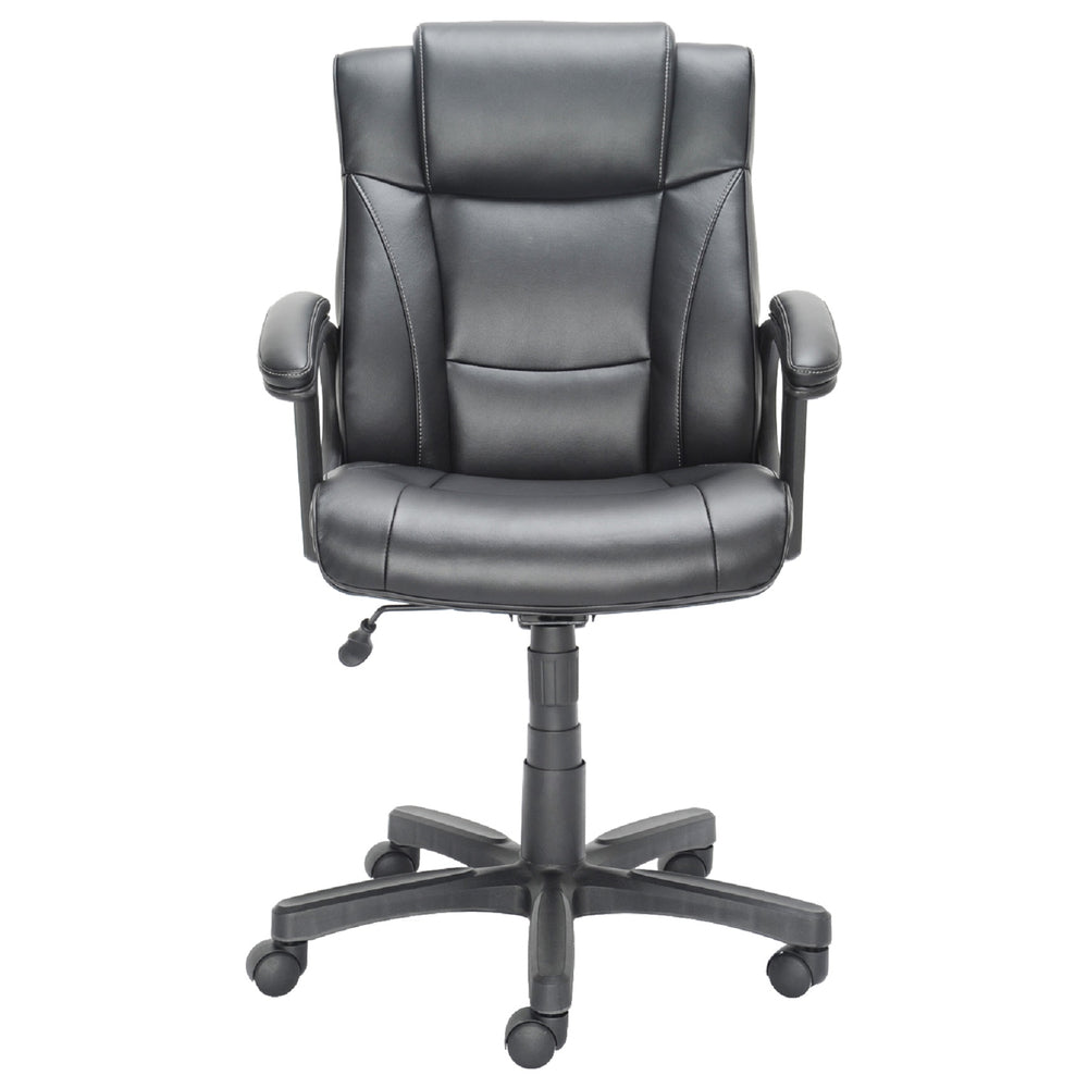 staples bonded leather task chair black  staplesca