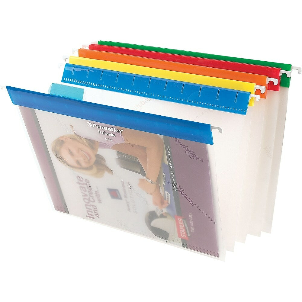 Image of Pendaflex Assorted Poly Hanging Folders - Letter Size - 10 Pack