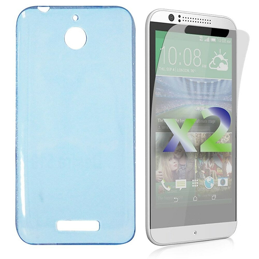 Image of Exian Transparent Case for HTC Desire 510 - Blue