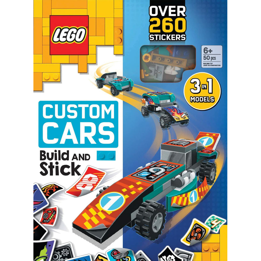 Image of LEGO Books Build and Stick: Custom Cars - 50 Pieces