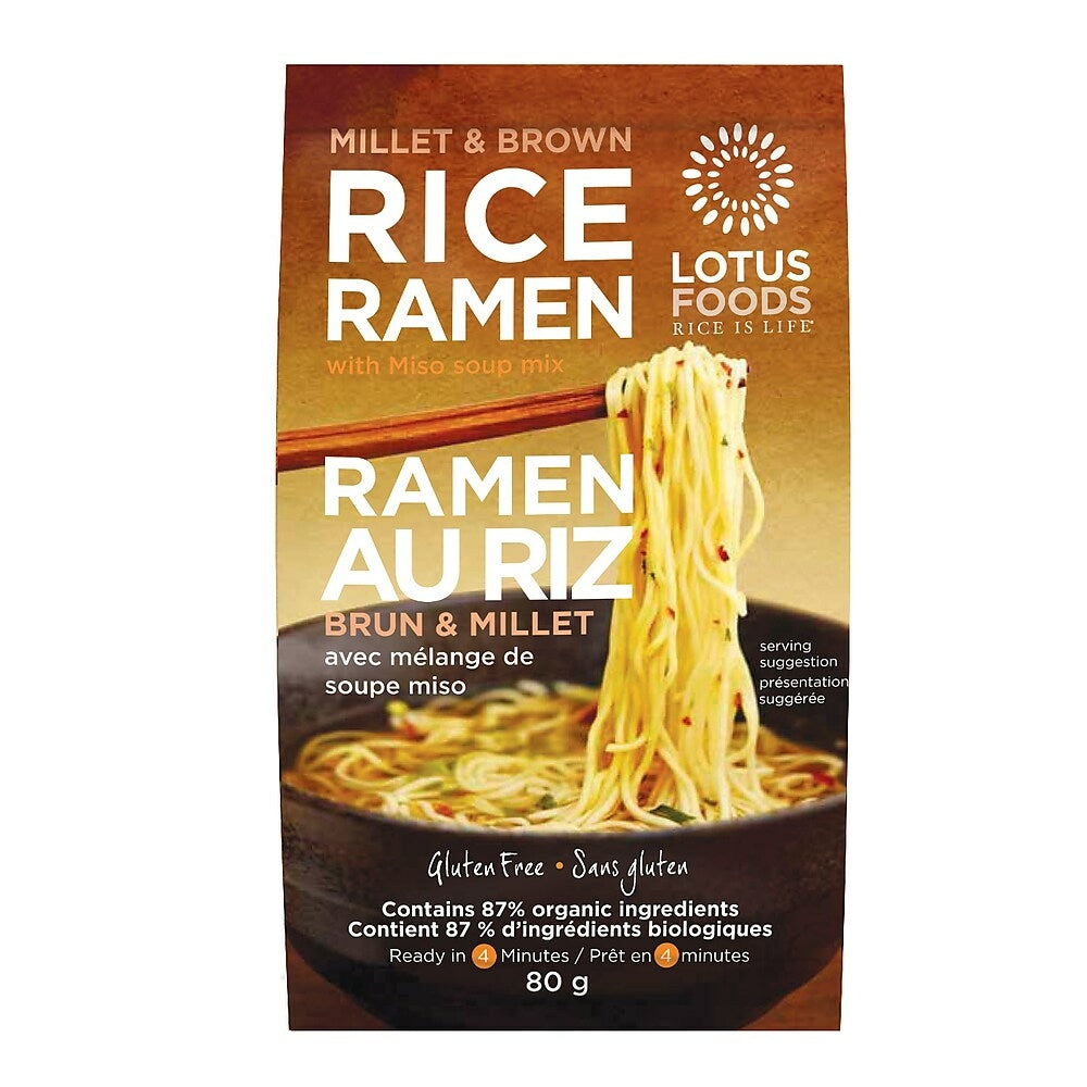 Image of Lotus Single Serve Ramen Soup - Millet & Brown Rice - 10 Pack