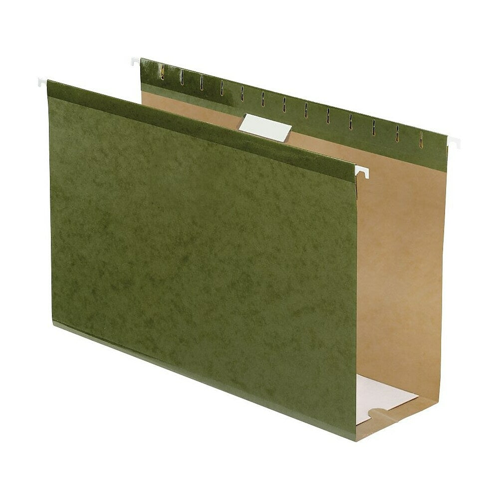 Image of Pendaflex Extra Capacity Reinforced Standard Green Hanging Folders - 4" Expansion - Legal Size - 25 Pack