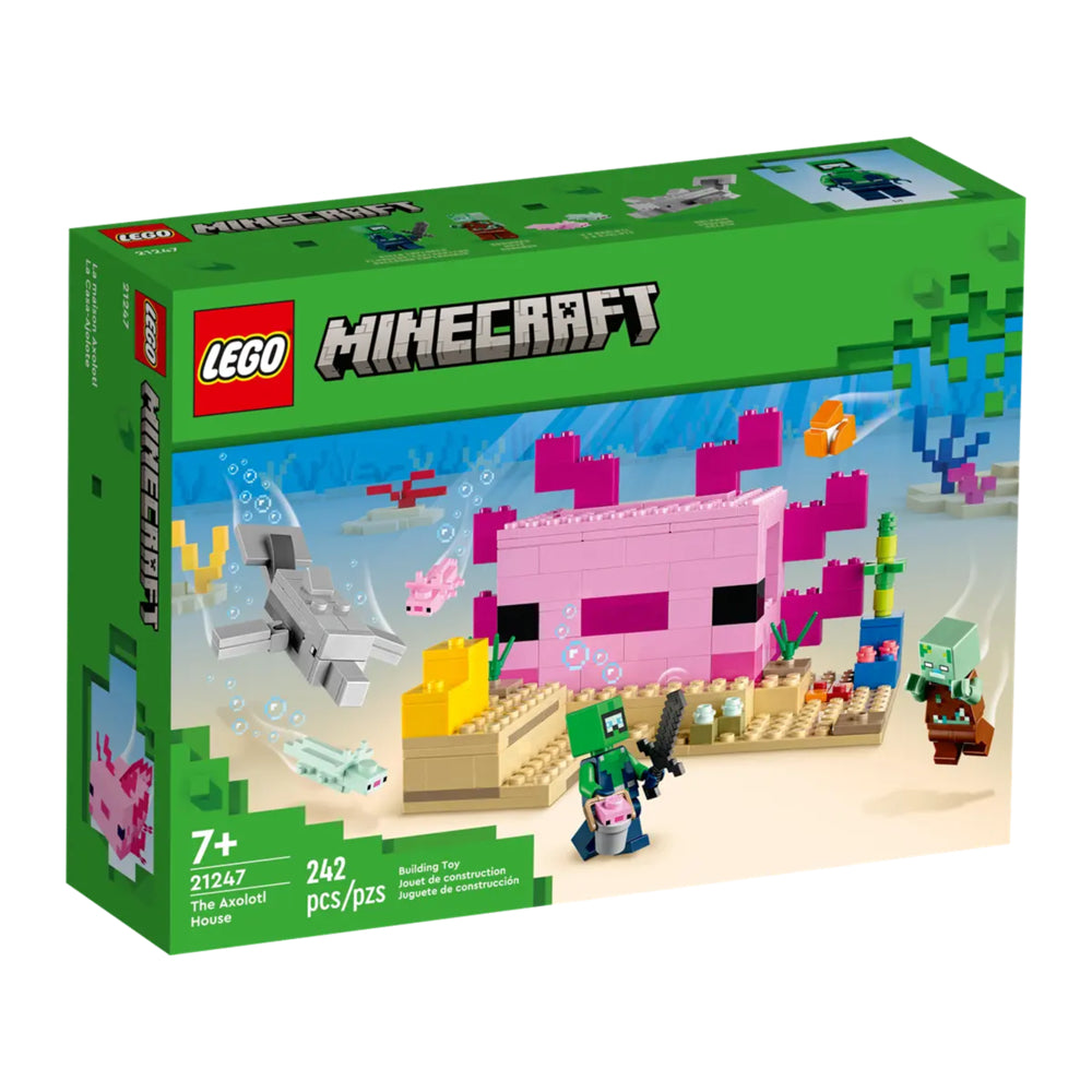 Image of LEGO Minecraft The Axolotl House - 242 Pieces