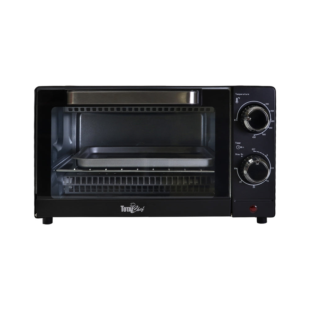 Image of Total Chef 4-Slice Toaster Oven, Black