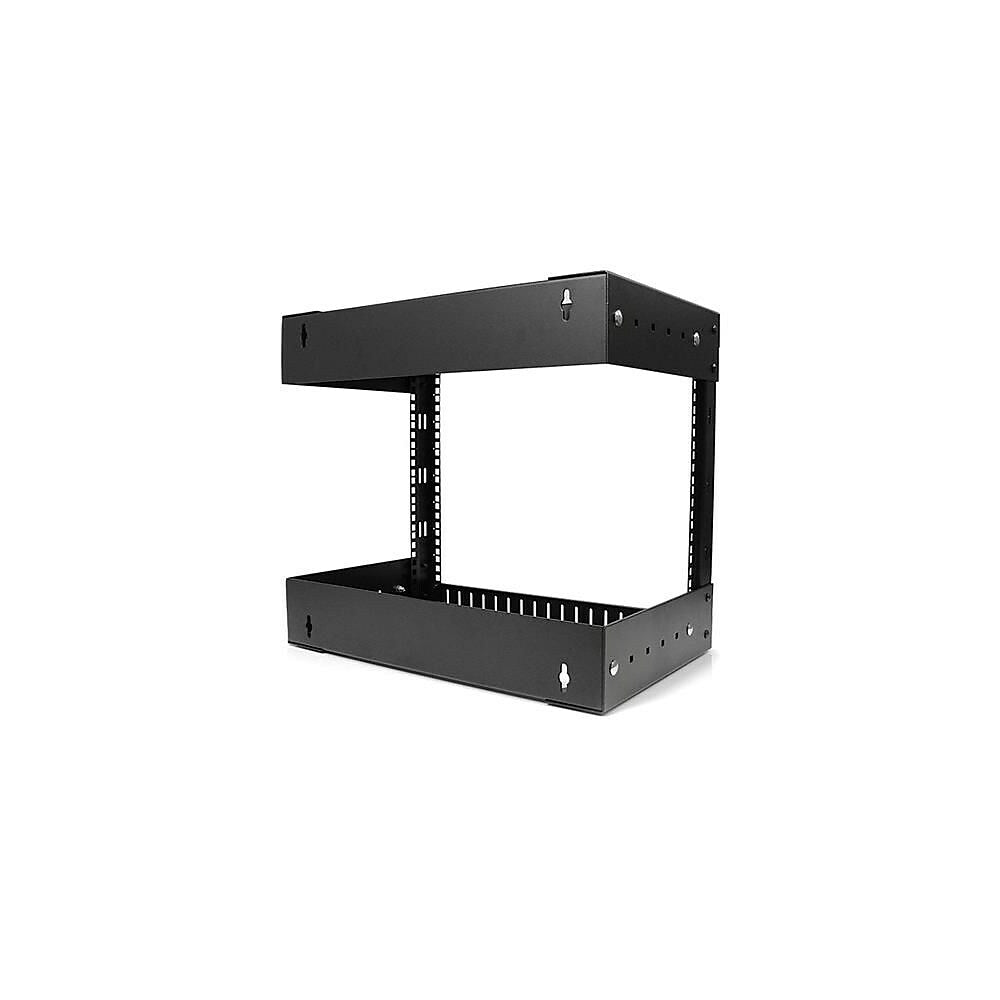 Image of StarTech 8U Open Frame Wall Mount Equipment Rack, Adjustable Depth