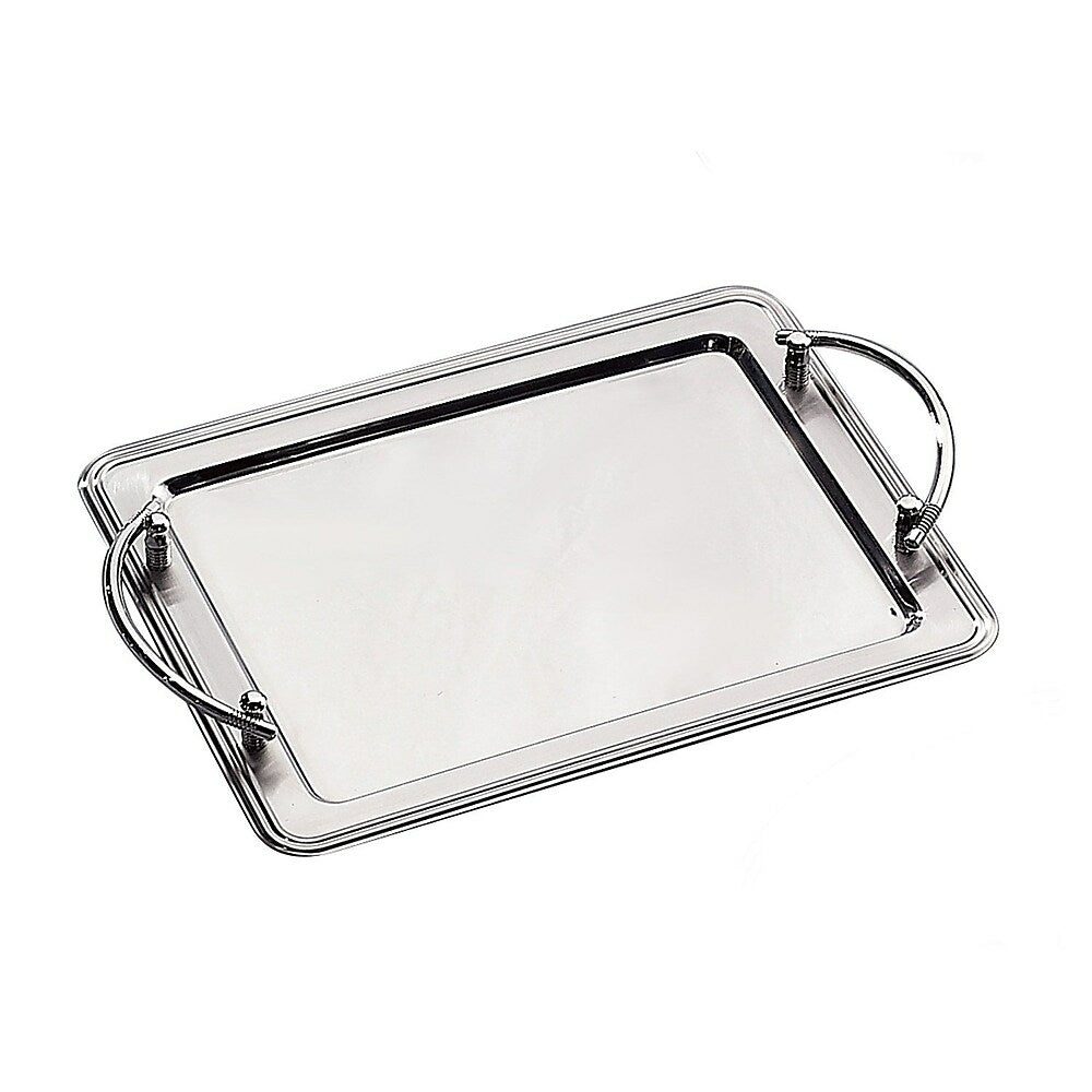 Image of Elegance Stainless Steel Rectangular Tray with Handles