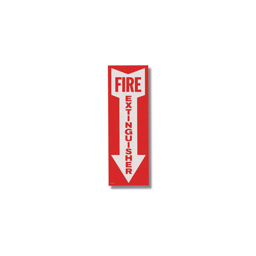 Image of Herbert Williams Fire Extinguisher Arrow Sign - 4" x 12" - Vinyl - Self-Adhesive