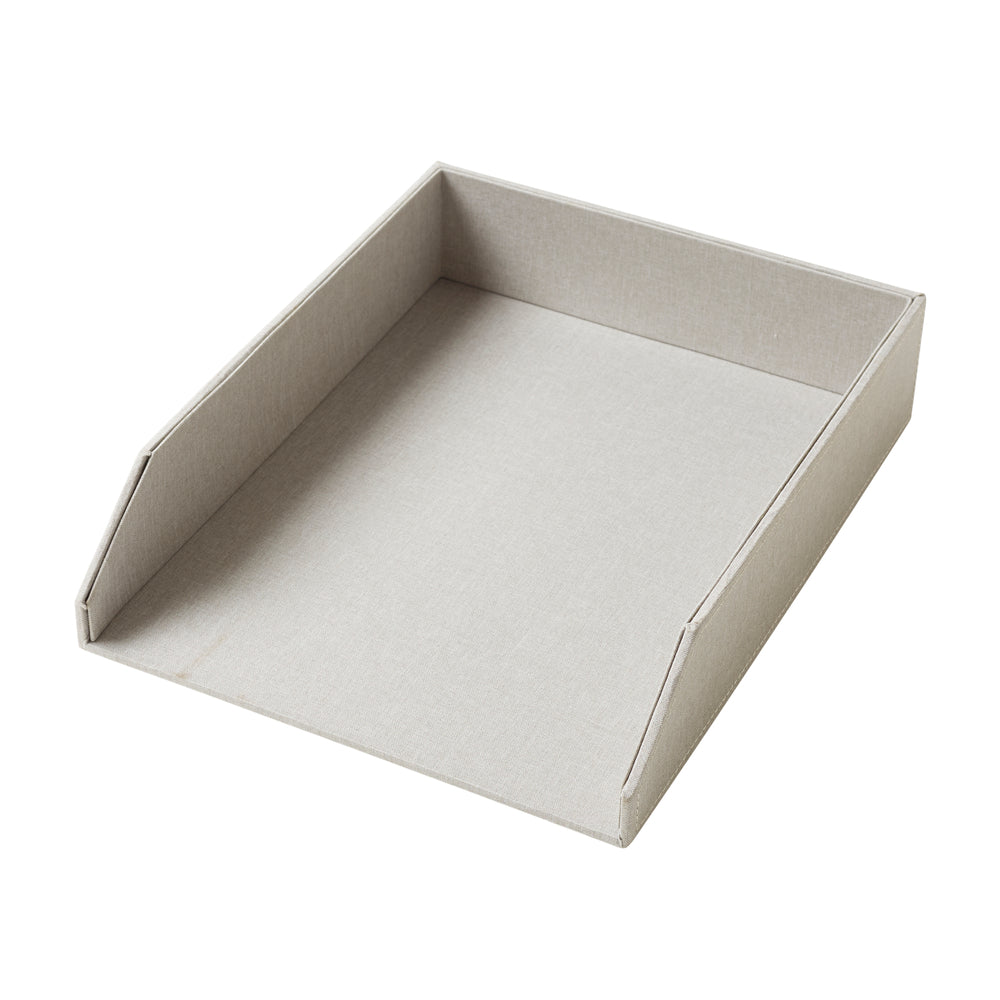 Image of Martha Stewart Linen Inbox - Grey