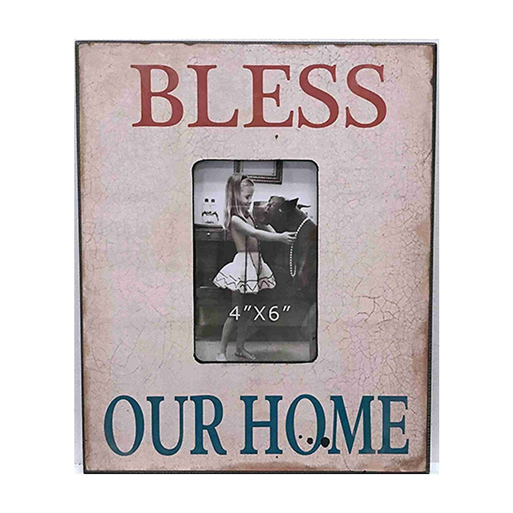 Image of Sign-A-Tology Bless Our Home Vintage Wooden Sign - 9" x 11"