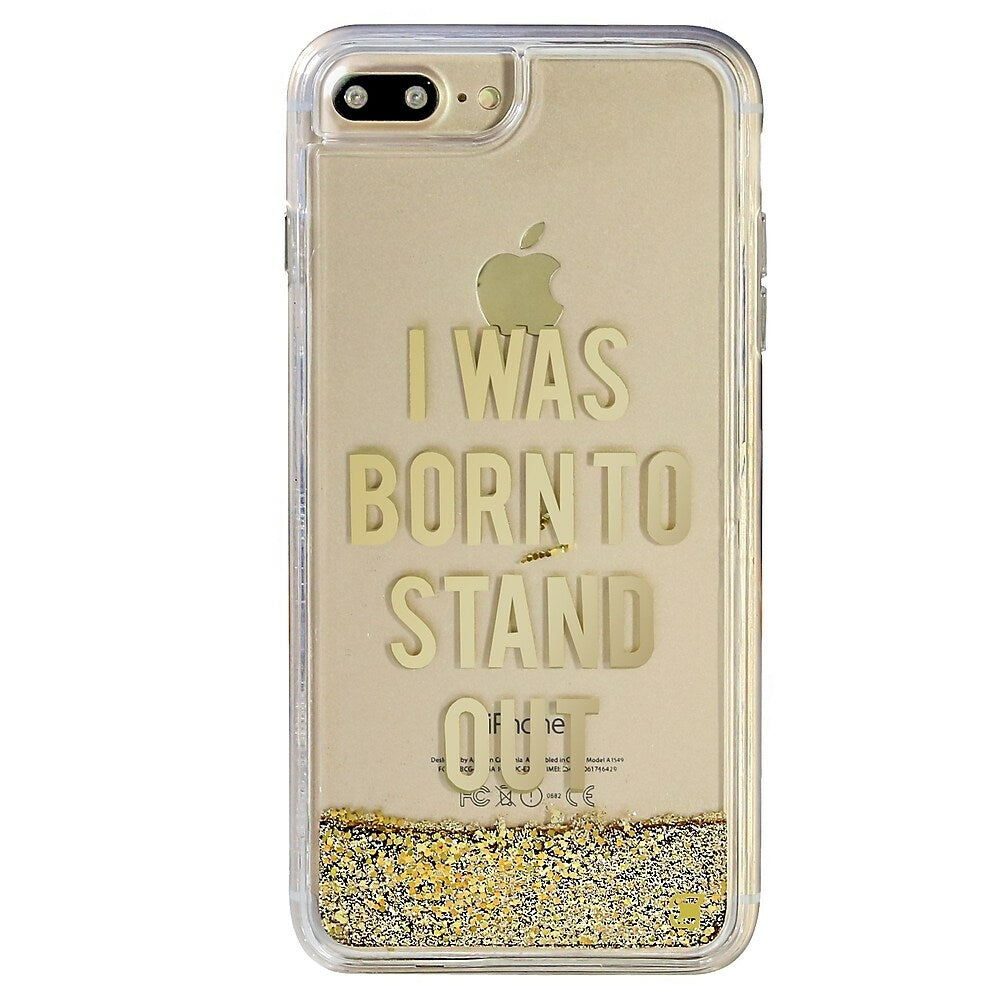 Caseco Tough Snap Case with Cascading Liquid Glitter and Wireless Charging  Compatibility for iPhone 7P, 8P - Born to stand out 