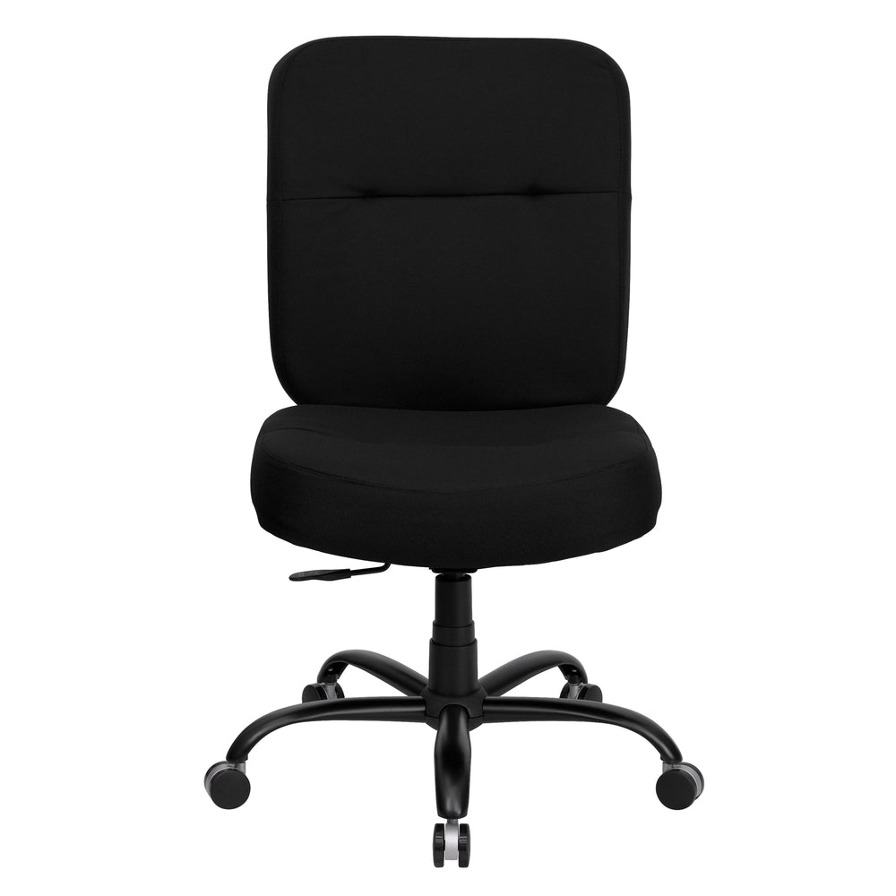 Image of Flash Furniture HERCULES Series Big & Tall Black Fabric Executive Swivel Ergonomic Office Chair