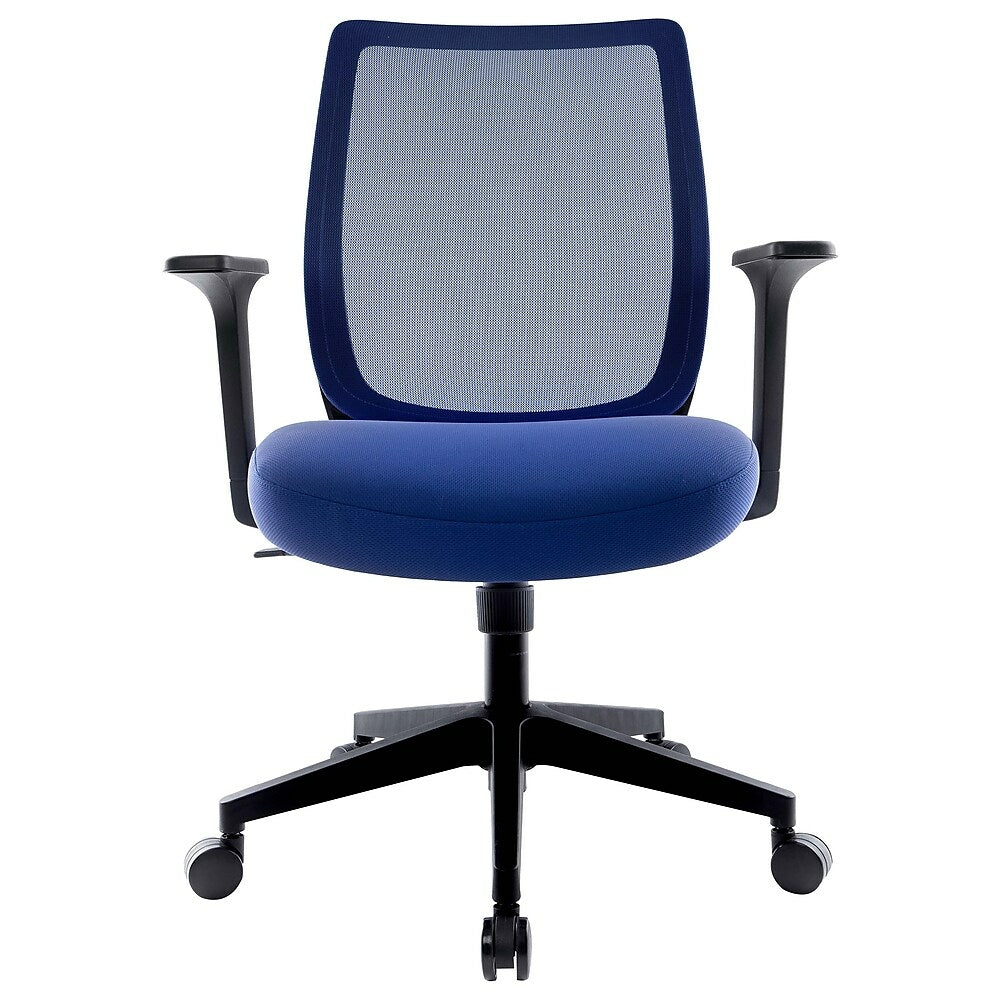 union  scale essentials mesh back fabric task chair  blue