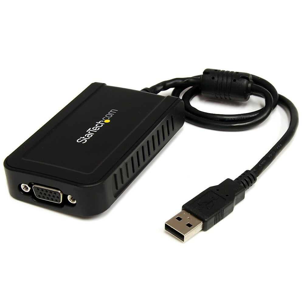 Image of StarTech USB to VGA External Video Card Multi Monitor Adapter, 1920 x 1200, Black