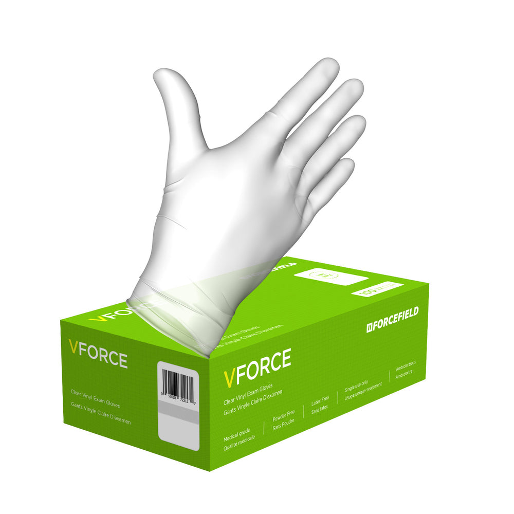 Image of Forcefield Vinyl Powder-Free Medical Gloves - XL - 100 Pack