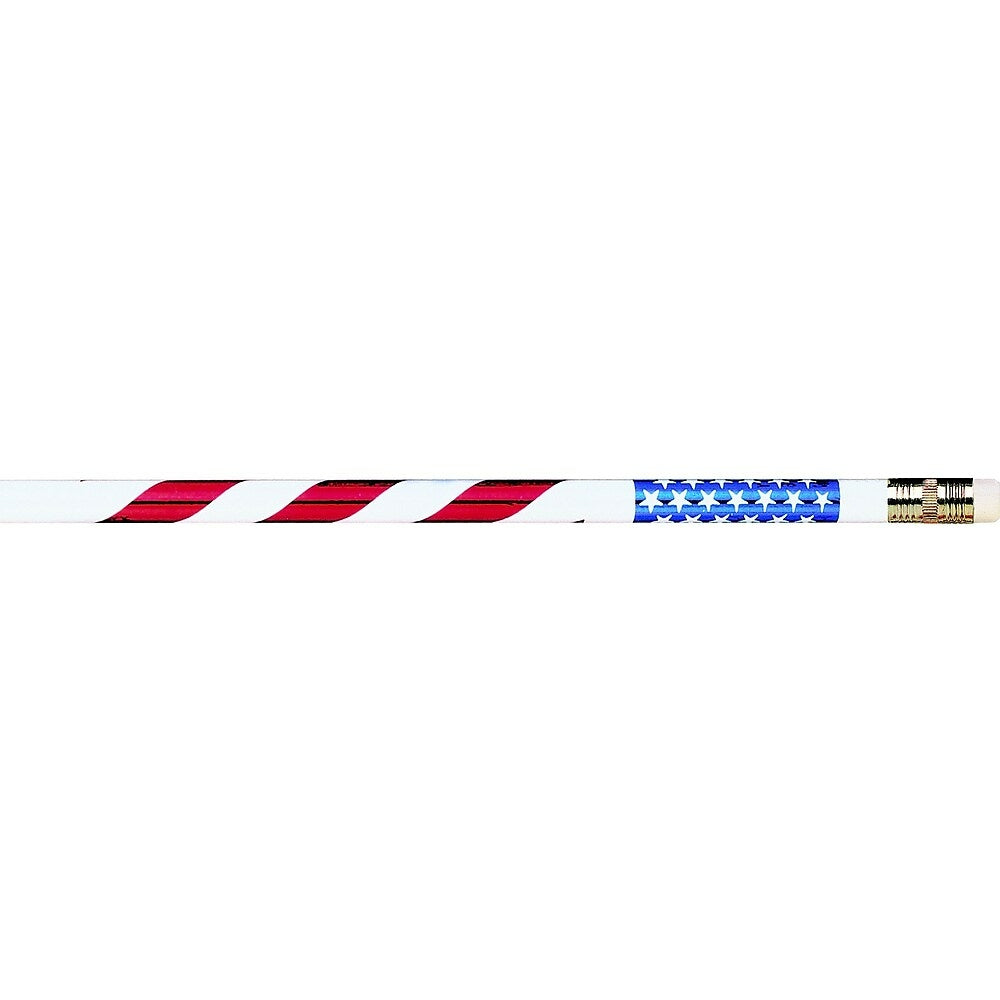 Image of J.R. Moon Pencil Co. Stars and Stripes Pencil, 144 Pack (JRM7856B)