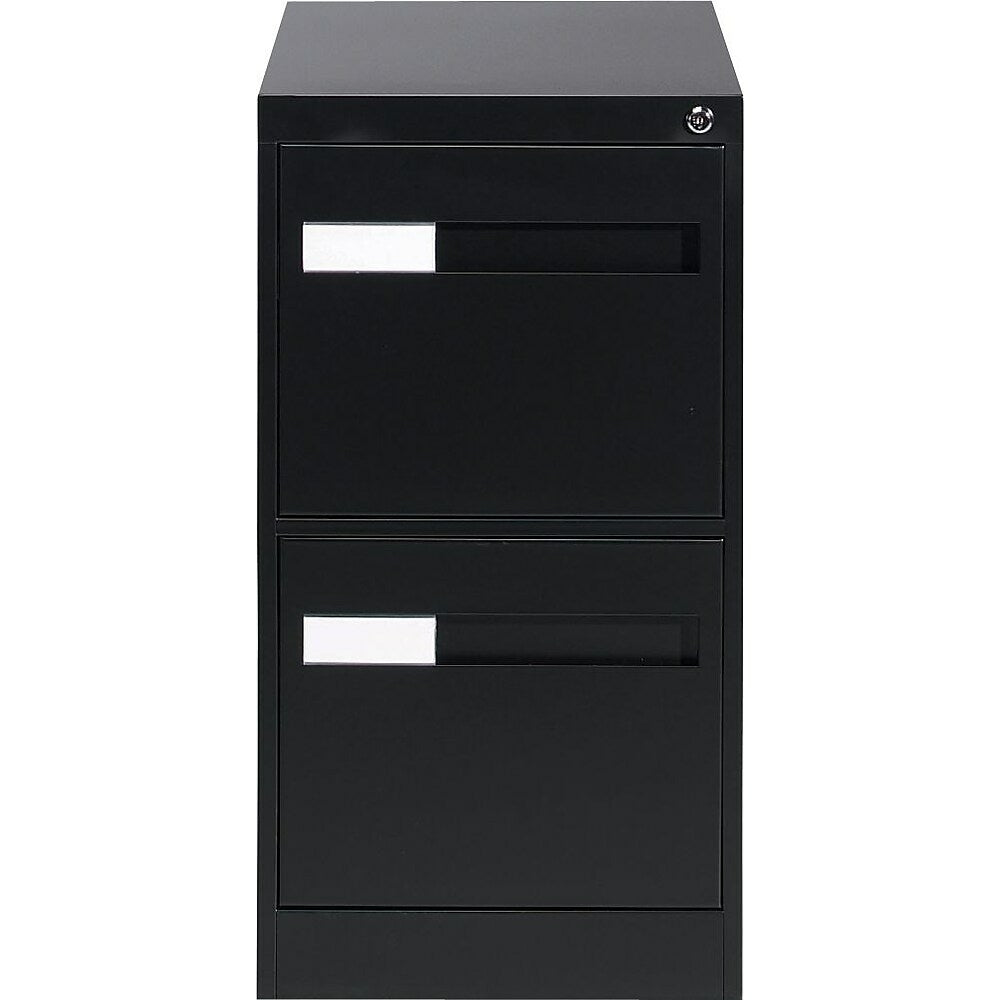 Image of Global 2800 Series Premium Vertical Letter File Cabinet, 2-Drawer, Black