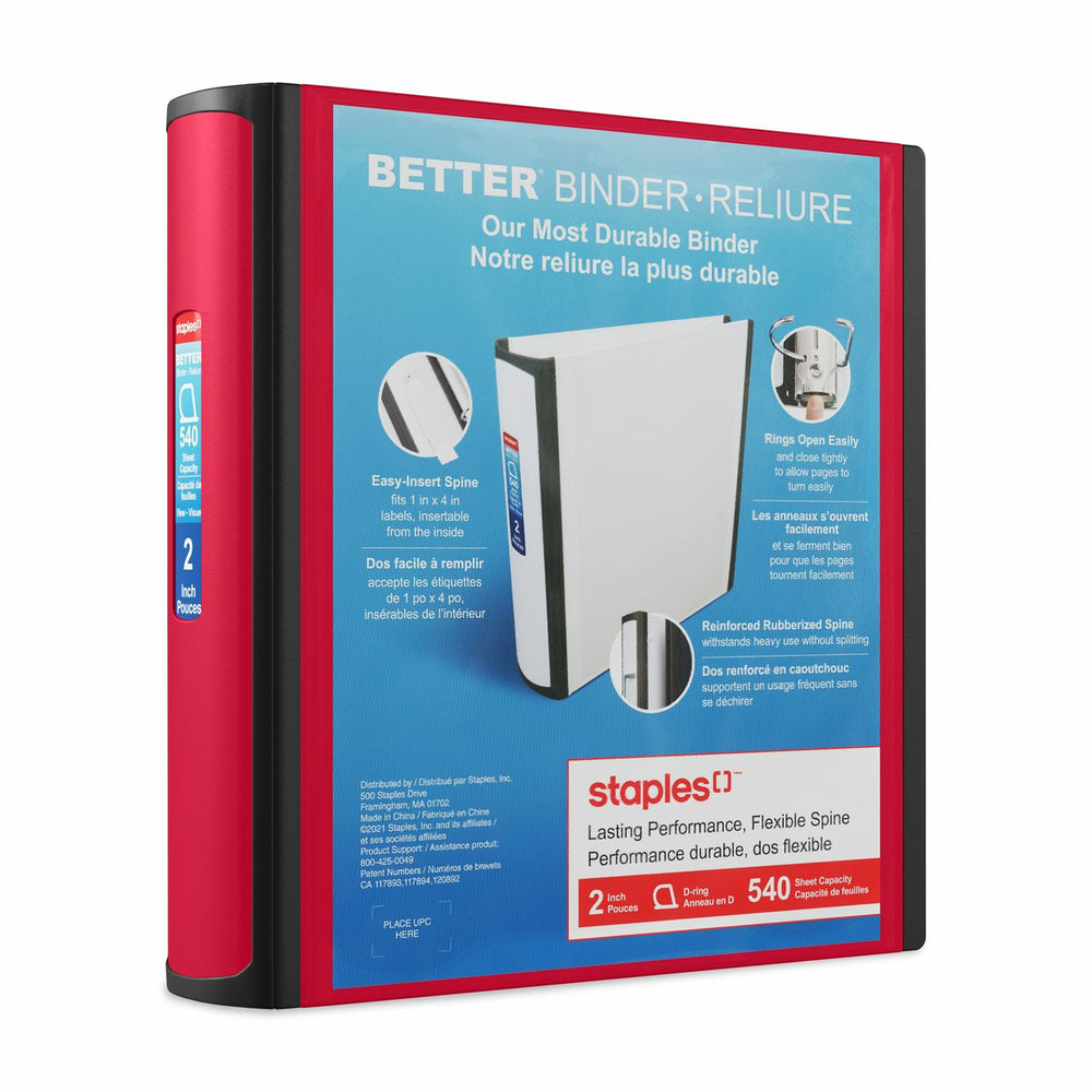 Image of Staples Better Binder - 2" - Red