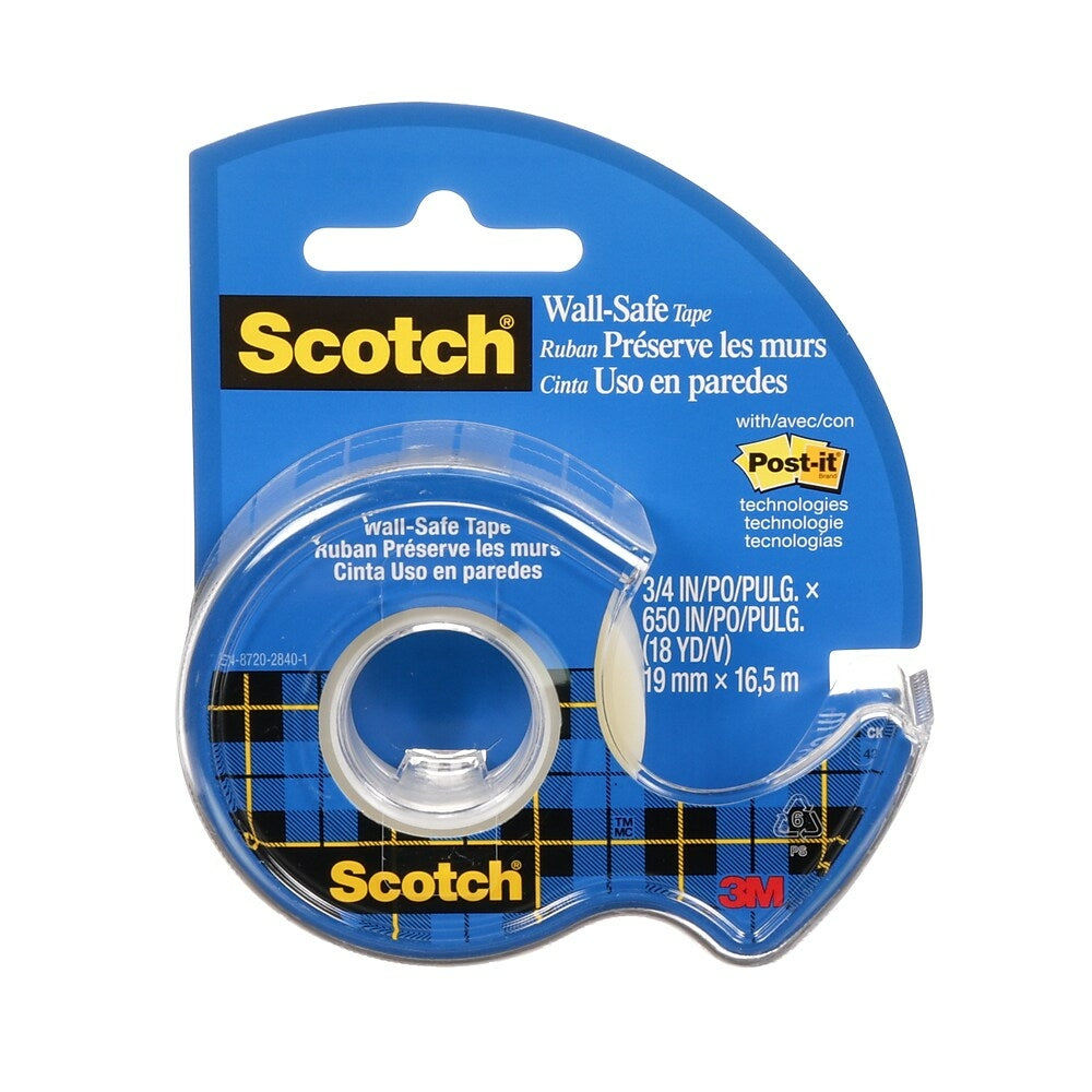 Image of Scotch 3/4" 650" Wall Safe Tape