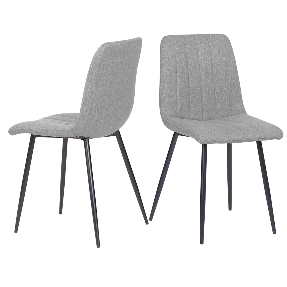 Image of My Home My Living Polyester Side Chair - Grey - 2 Pack