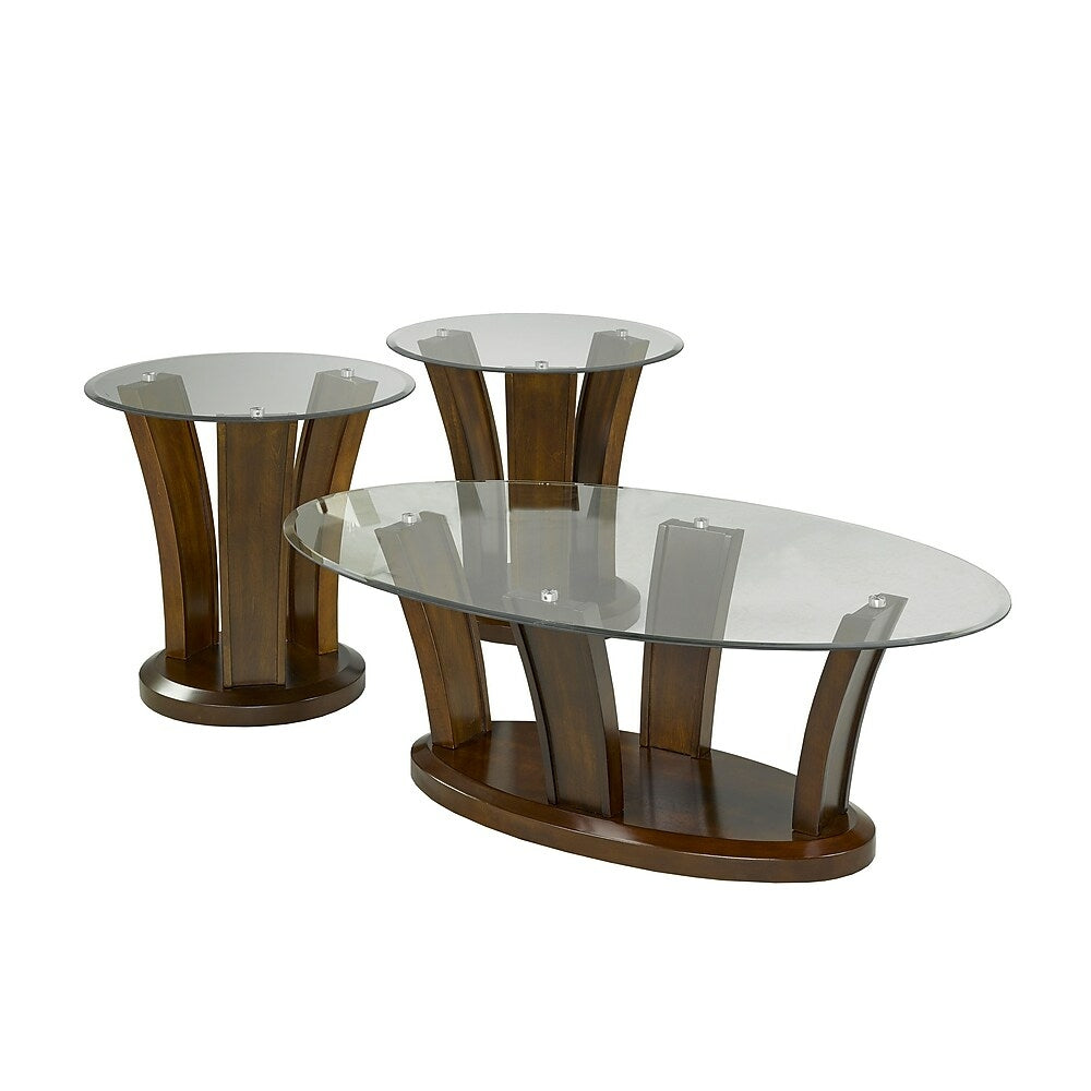 Image of Brassex 7172-13 Soho 3-Piece Coffee Table Set, Walnut