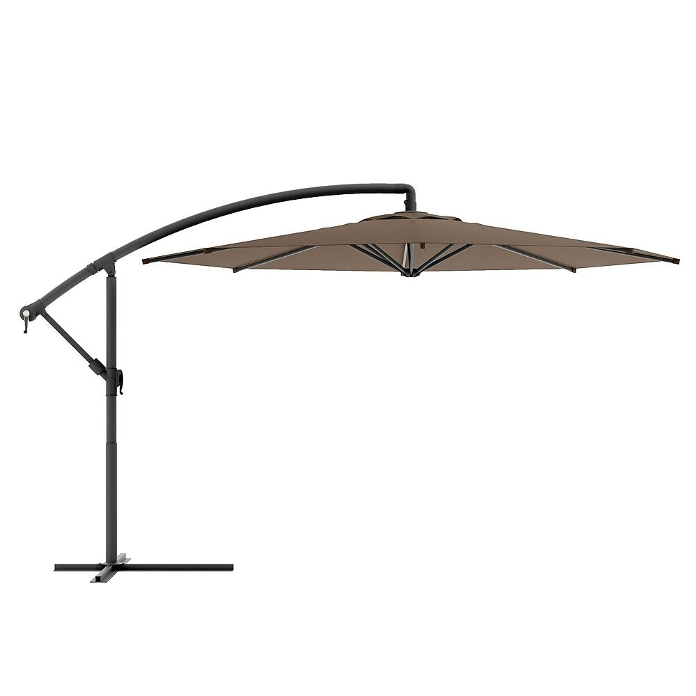 Image of Corliving Offset Patio Umbrella, Sandy Brown