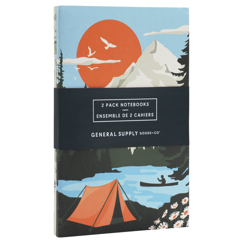 Image of General Supply Goods + Co Graphic Notebooks - Camping Set - 2 Pack Set, Assorted