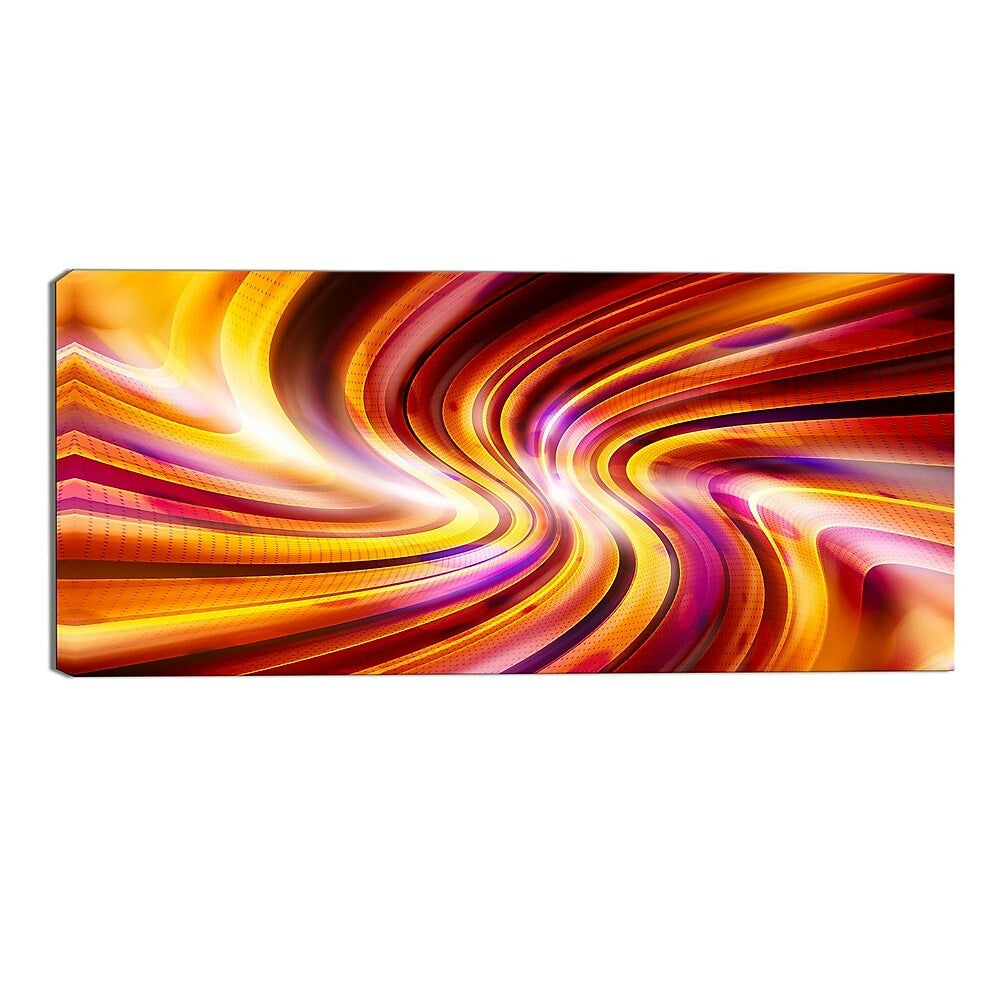 Image of Designart Warm Rainbow Abstract Contemporary Canvas Art, (PT3051-32-16)