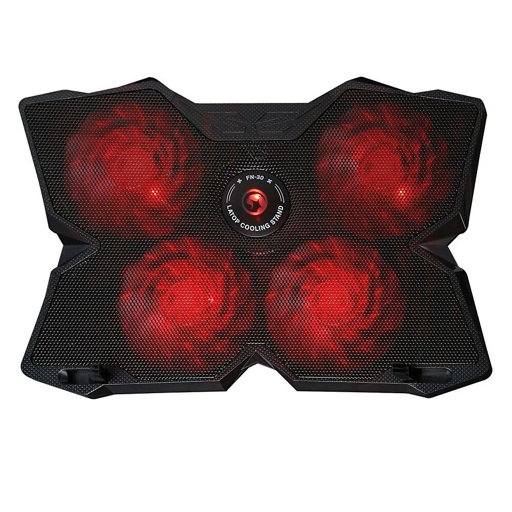 Image of Marvo Tech FN-30 Quad Fan Laptop Cooling Pad, Red