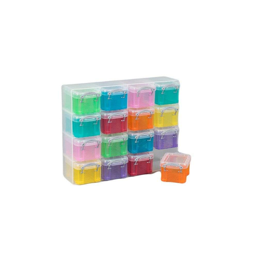 Image of Really Useful Box 0.14L 16 Box Organizers, Assorted Colours
