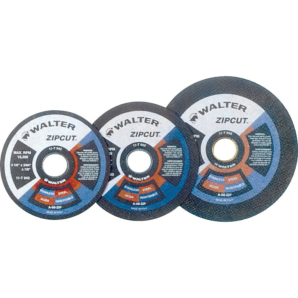 Image of Walter Surface Technologies Zipcut Reinforced Cut-Off Wheel, 7" x 1/16", 7/8" Arbor, Type 1, Aluminum Oxide - 12 Pack