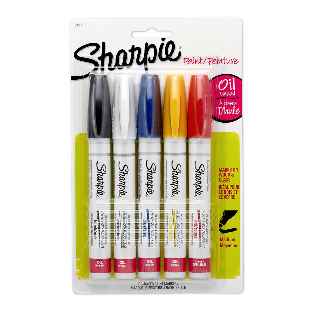 Image of Sharpie Oil-Based Colored Paint Markers - Medium Point - 5 Pack