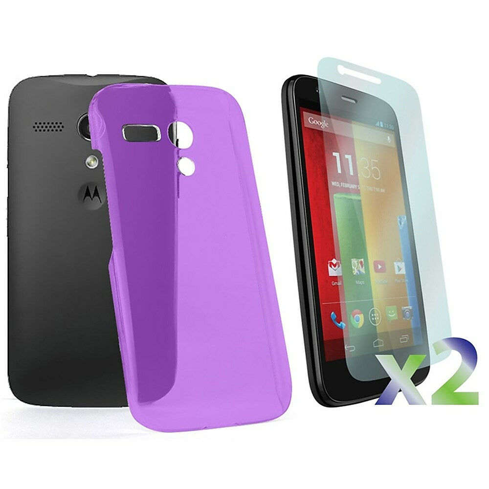 Image of Exian Transparent Case for Moto G - Purple