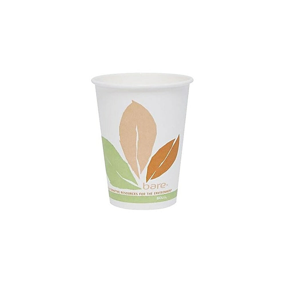 Image of Solo Eco Forward PLA Post Consumer Fiber Paper Hot Cup, 8 oz., Bare, 1000 Pack