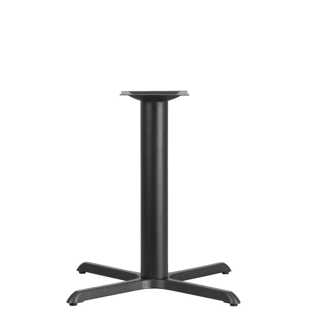 Image of Flash Furniture 33" x 33" Restaurant Table X-Base with 4" Dia. Table Height Column, Black