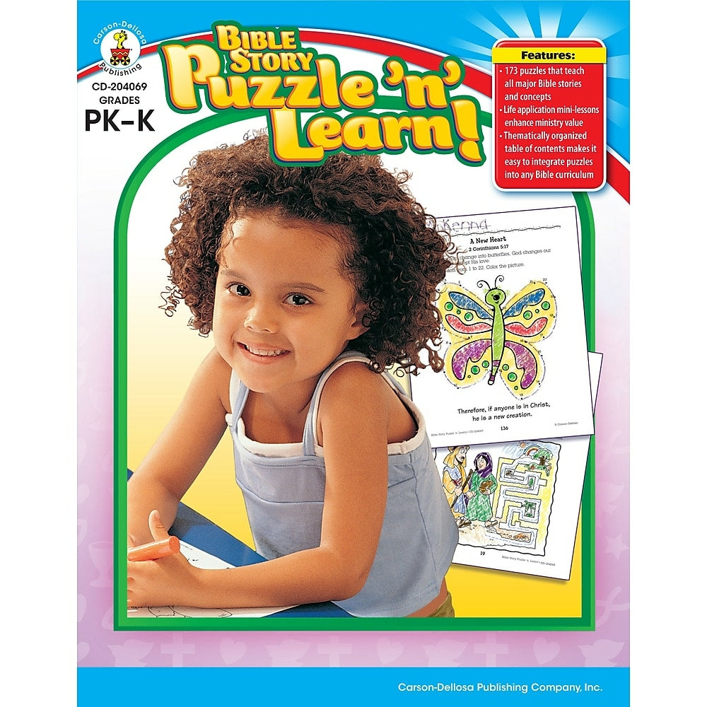 Image of eBook: Christian 204069-EB Bible Story Puzzle 'n' Learn - Grade Pre-K