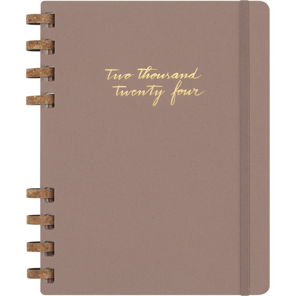 Image of Moleskine 2024 Extra Large Hard Cover Spiral Planner - 7.5" x 10" - Crush Almond, Pink