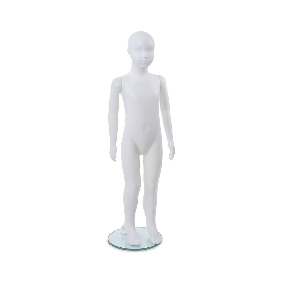 Image of Can-Bramar Child Abstract Unbreakable Mannequin - Glass Base - Age 3-4 Years - Blown White (PL-K12)
