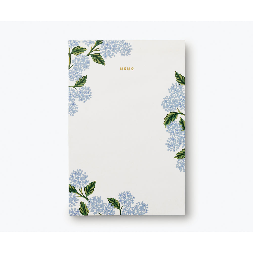 Image of Rifle Paper Co. Hydrangea Memo Notepad - 9" H x 6" W - 65 Pages