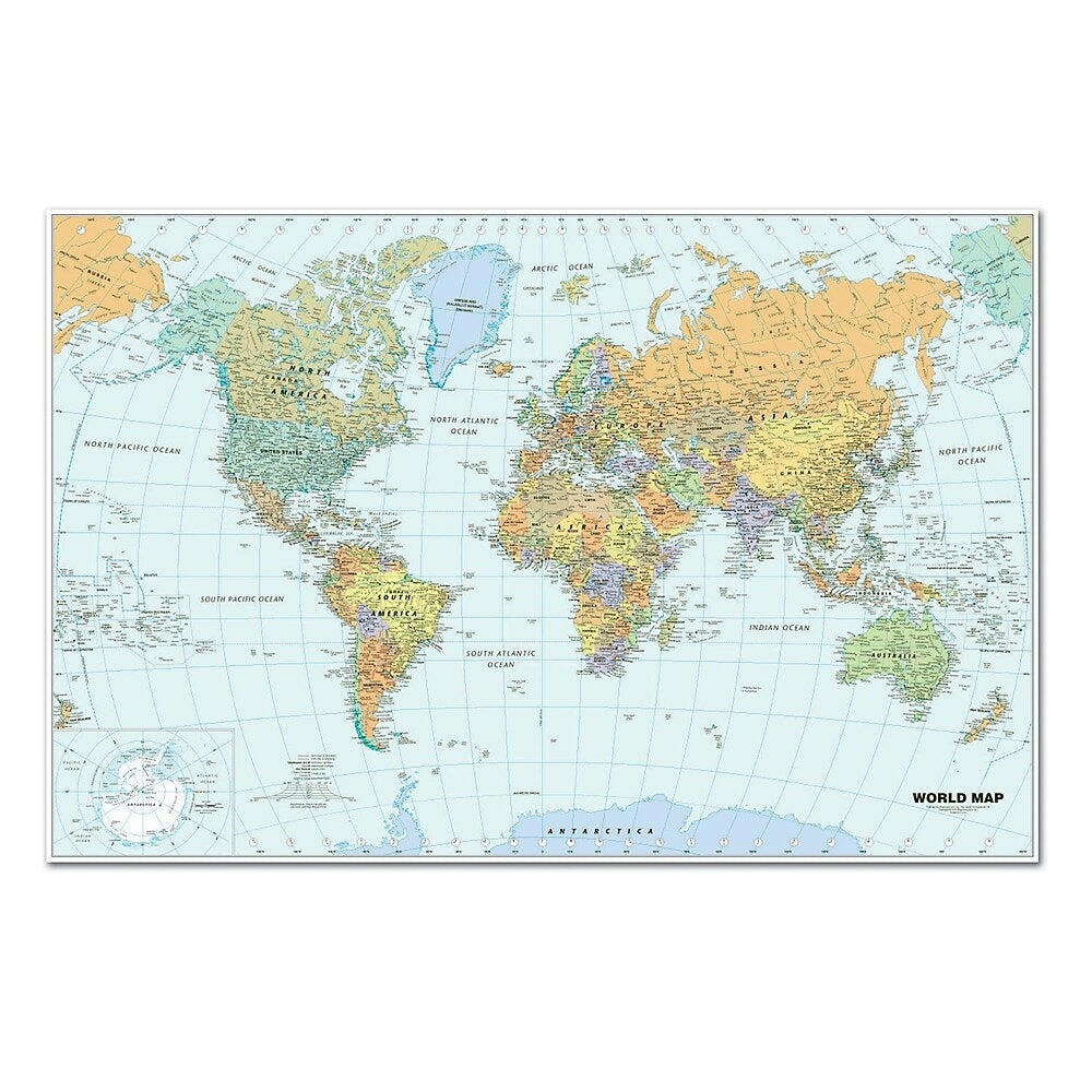 Image of House Of Doolittle - Laminated World Map - 38" x 25"