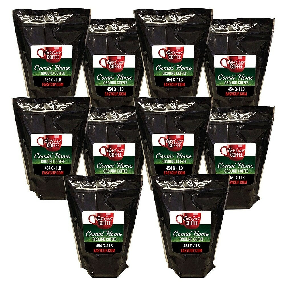 Image of East Coast Coffee Comin' Home Medium Roast Inviting Ground Coffee - 10 Pack