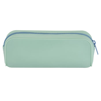 Pep Rally Silicone Pencil Pouch - Teal with Purple Zipper | staples.ca