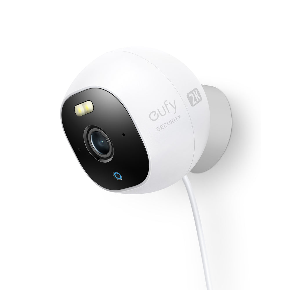 Image of eufy Security Cam Pro - Wired Indoor/Outdoor 2K Security Camera with Spotlight - White