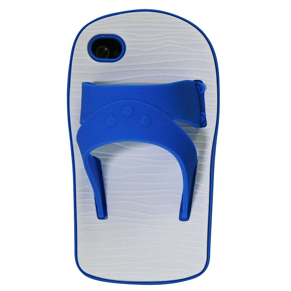 Image of Exian Silicone Sandal Case for iPhone 4, 4s - Blue