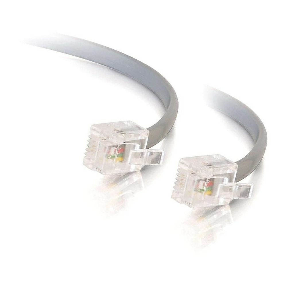 Image of C2G 8133 25' Modular Telephone Cable, Silver