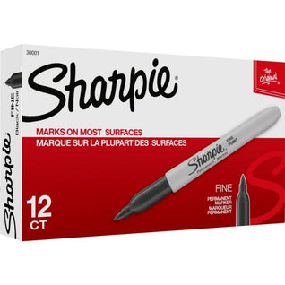 Marqueur permanent Sharpie - Pointe fine - Assortis 