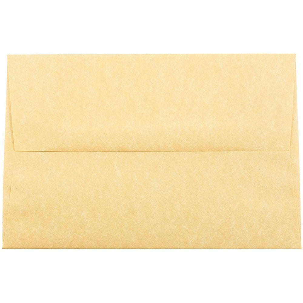 Image of JAM Paper A8 Invitation Envelopes, 5.5 x 8.125, Parchment Antique Gold Yellow Recycled, 1000 Pack (16009B)